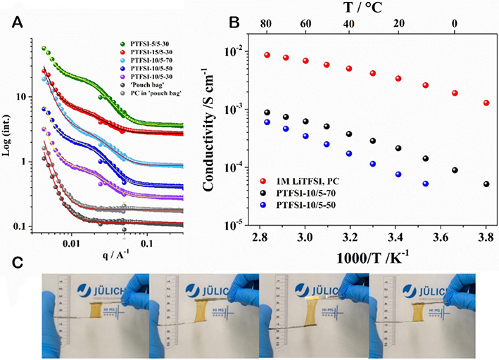 Nanostructured block copolymer single-ion conductors for low-temperature, high-voltage and fast charging lithium-metal batteries