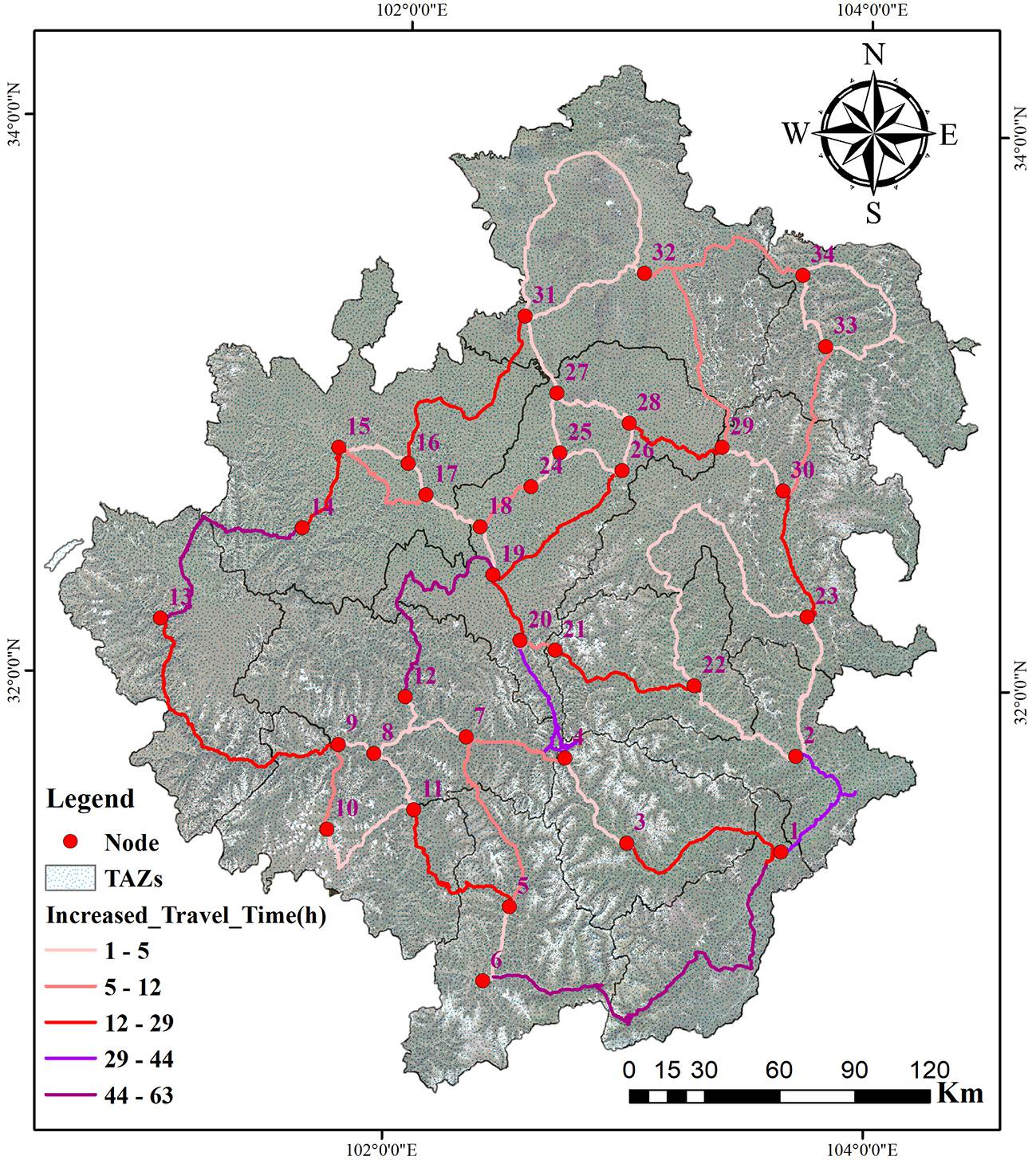 Assessment of connectivity reliability and travel time of road networks after earthquake: case study of Aba Autonomous Prefecture