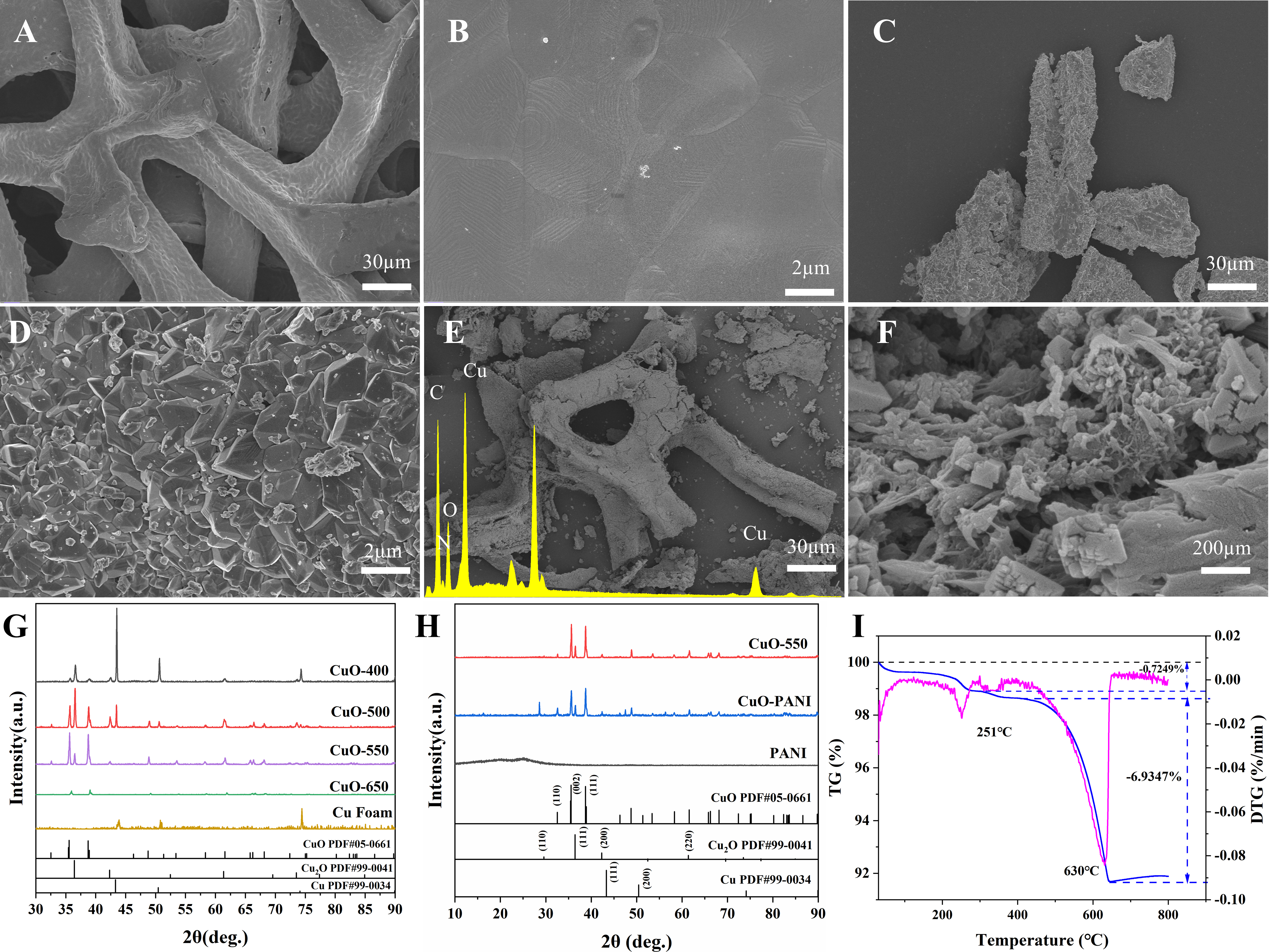 CuO foam with <i>in-situ</i> grown polyaniline for high sensitivity room temperature NO<sub>2</sub> gas sensors