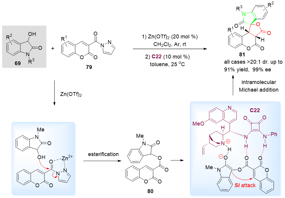 Recent advances in organocatalytic cascade reactions for enantioselective synthesis of chiral spirolactone skeletons