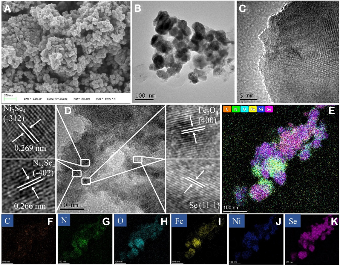 Iron phthalocyanine coupled with nickel-iron selenide layered hydroxide derivative as dual-functional oxygen electrocatalyst for rechargeable zinc-air batteries