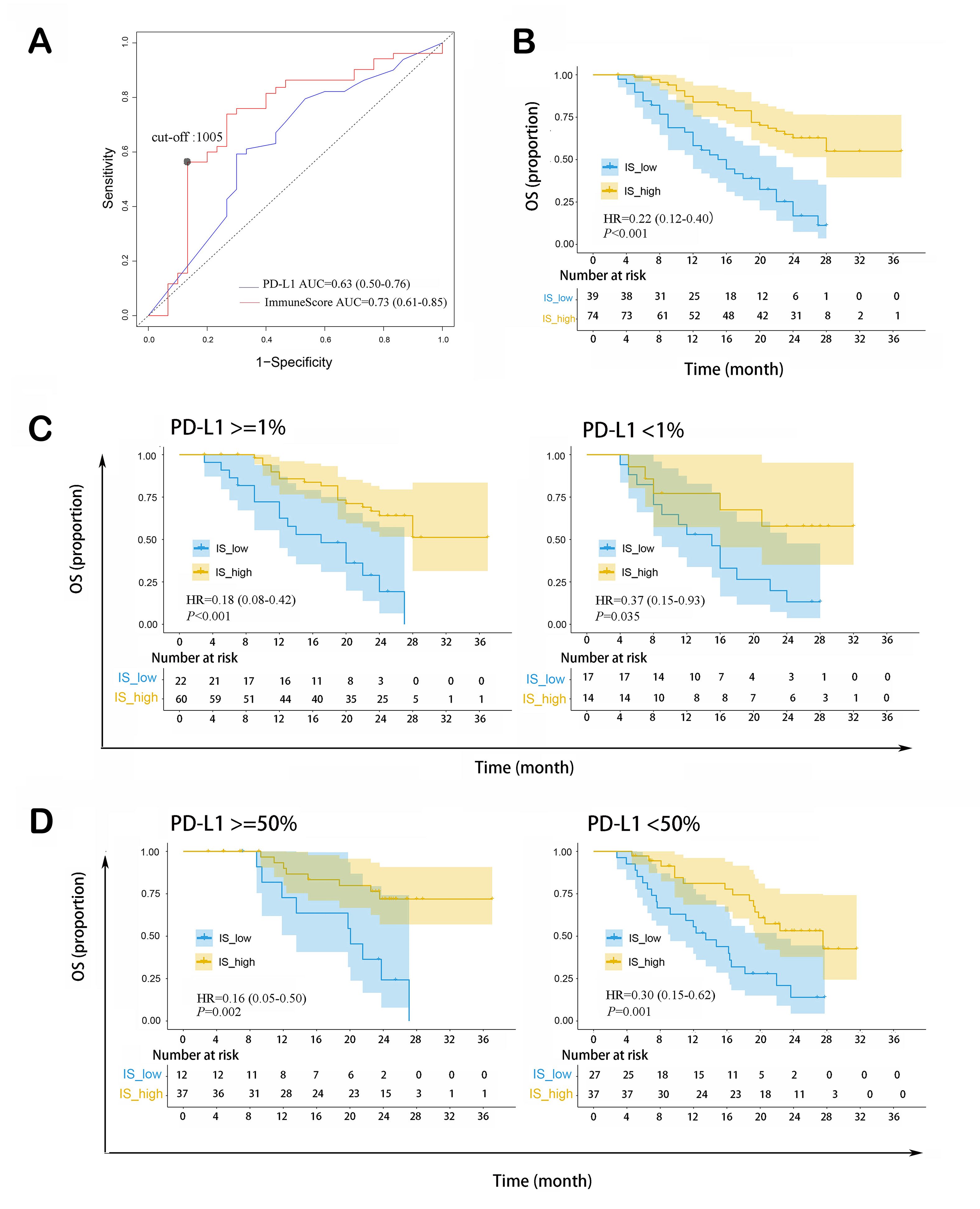 ImmuneScore as a novel RNA-based prognostic signature superior to PD-L1 in advanced non-squamous NSCLC patients receiving chemotherapy combined with immune checkpoint inhibitor therapy