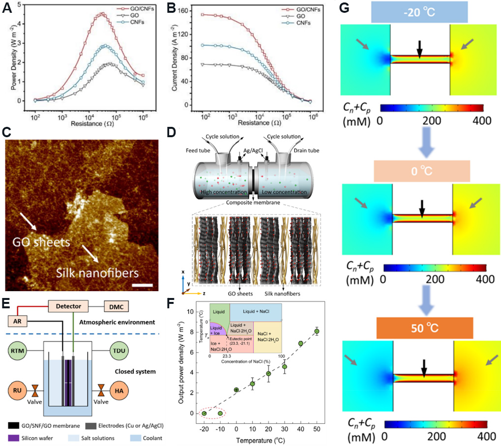 Two-dimensional nanofluidics for blue energy harvesting