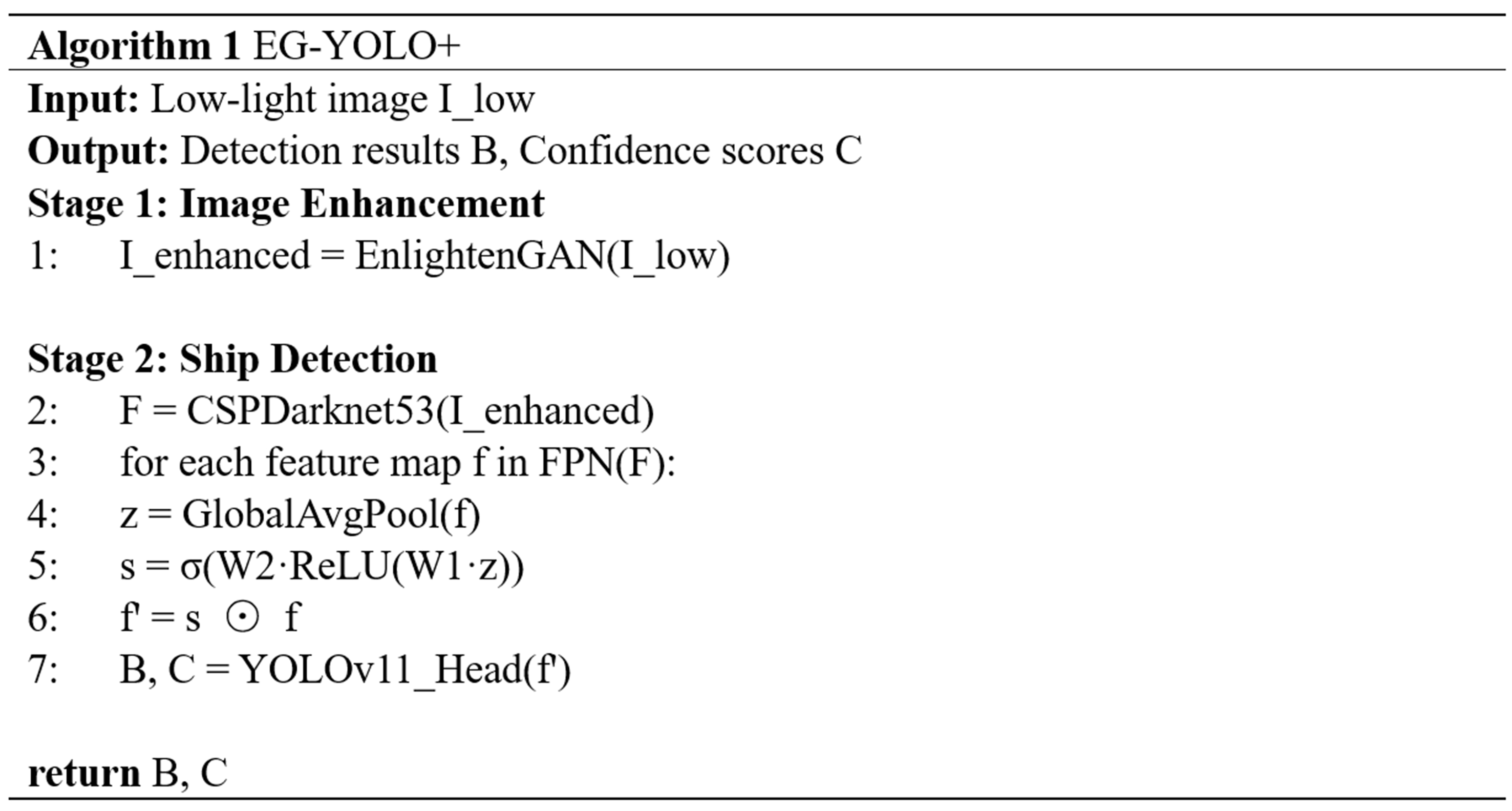 Towards intelligent shipping: image-enhanced ship detection and situation analysis in low-light scenes