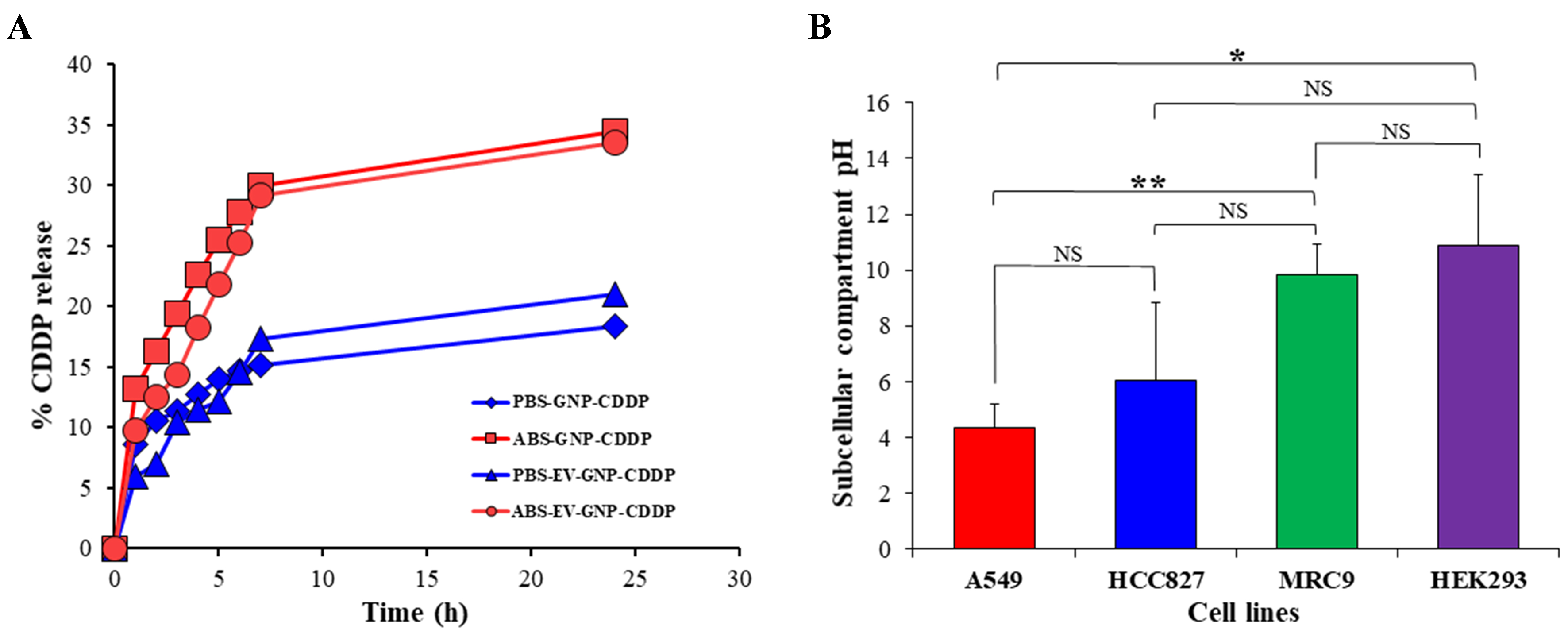 Tumor-targeted multifunctional extracellular vesicles as drug carriers for lung cancer therapy