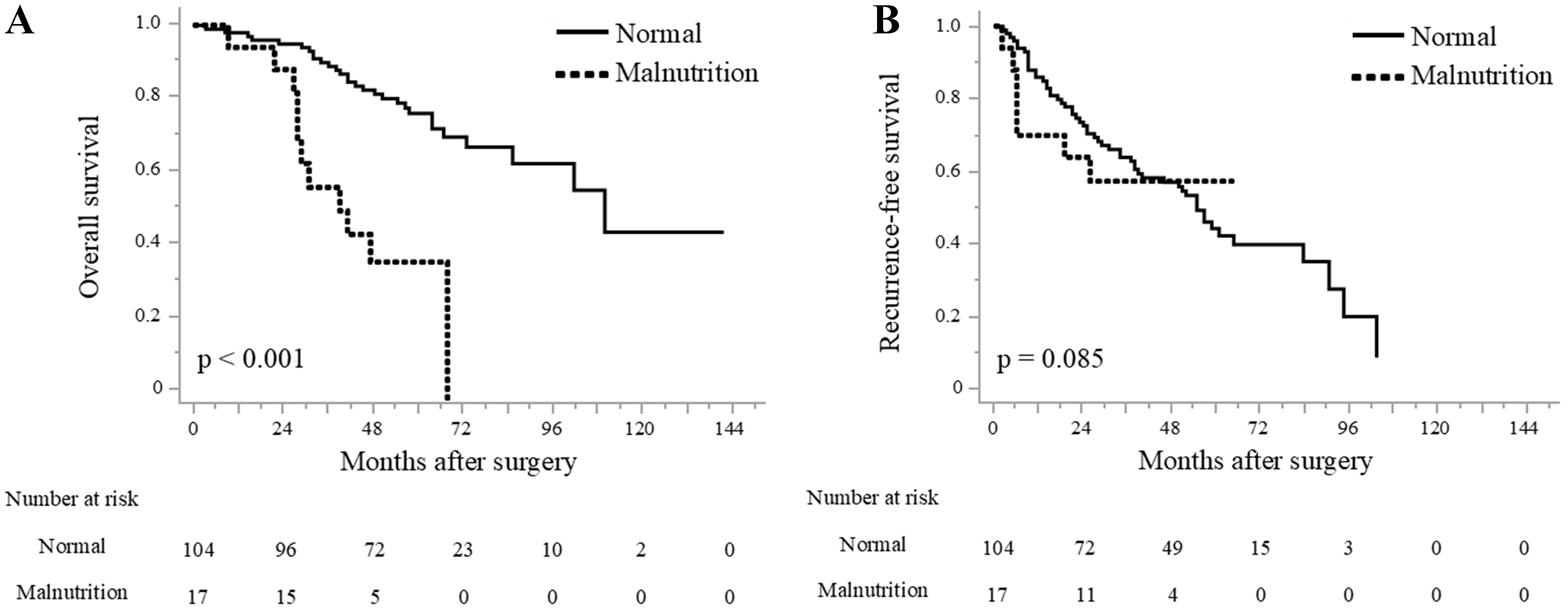 Impact of malnutrition on short- and long-term outcomes following laparoscopic liver resection for hepatocellular carcinoma