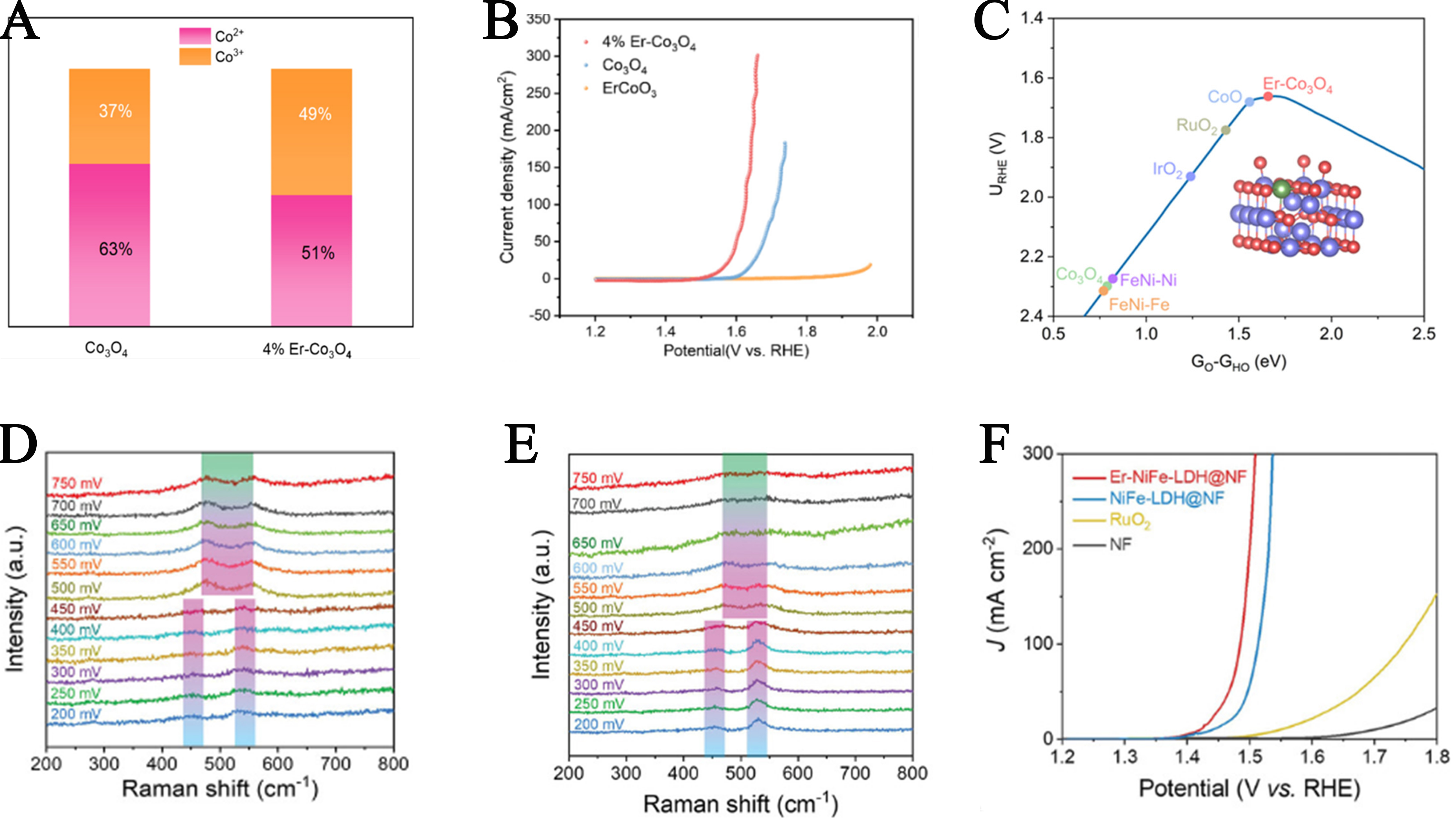 Multi-functional engineering of rare earth-based catalysts for high-efficiency water splitting