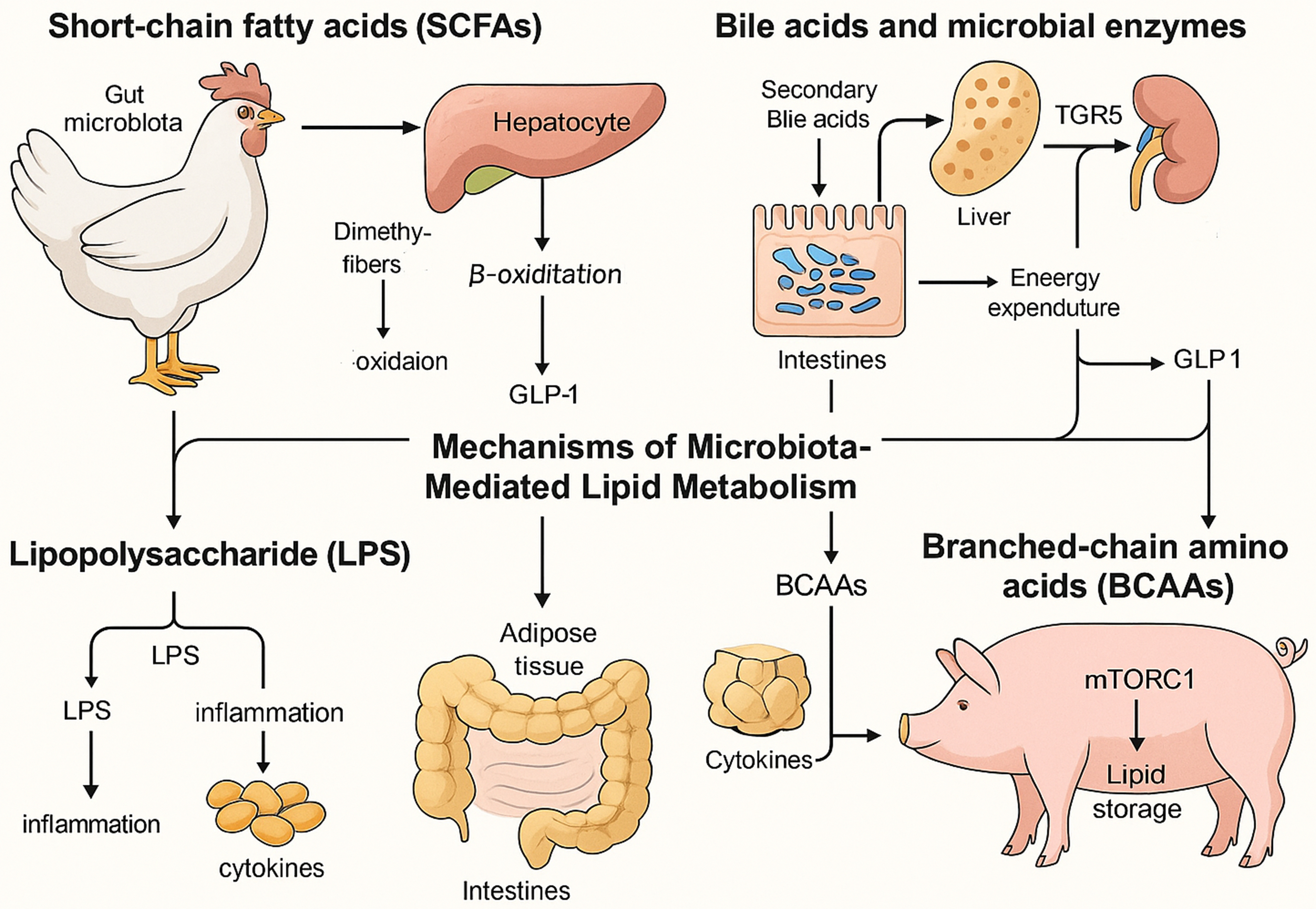 Recent advances in gut microbiota-mediated regulation of fat deposition and metabolic disorders